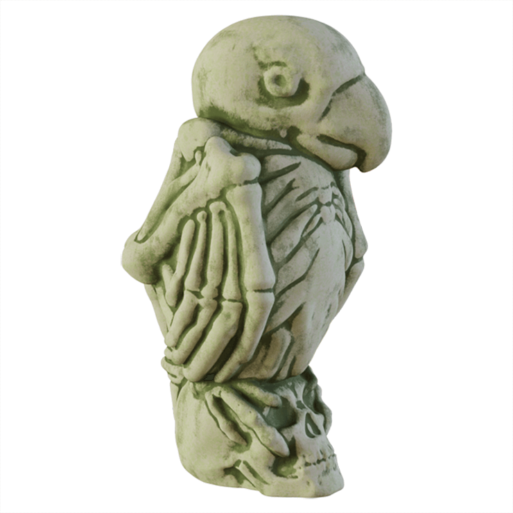 Skeletal Parrot Tiki Mug