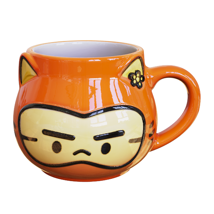 Grumpy Cat Orange Cartoon Ceramic Mug