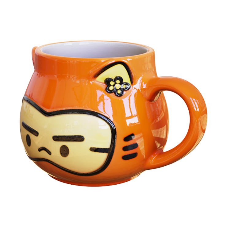 Grumpy Cat Orange Cartoon Ceramic Mug