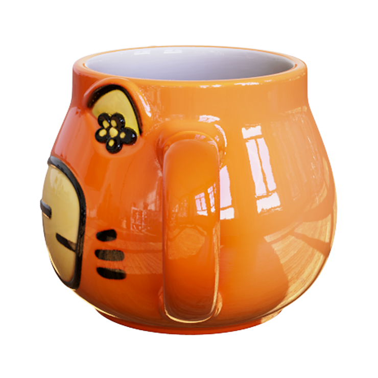 Grumpy Cat Orange Cartoon Ceramic Mug