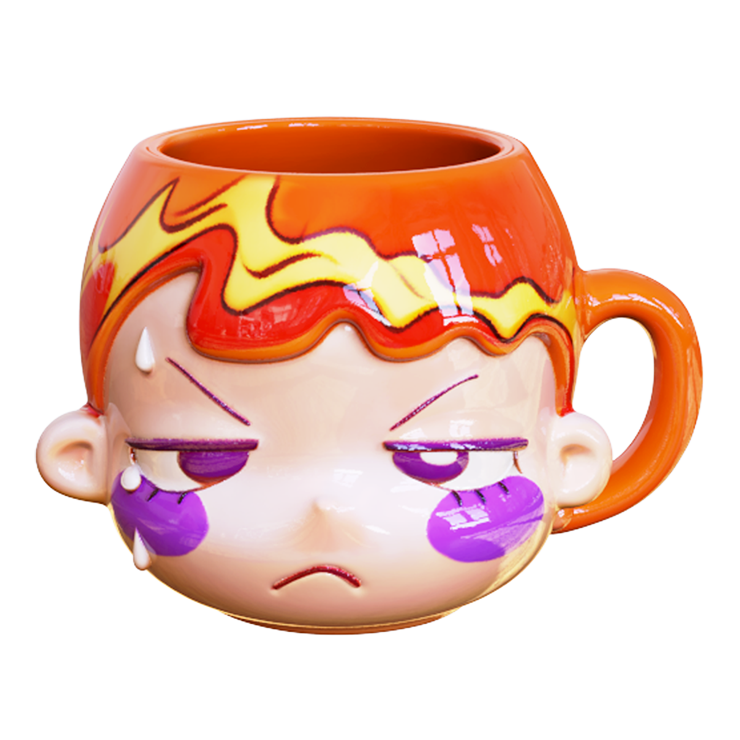 Moody Flame Red Ceramic Mug