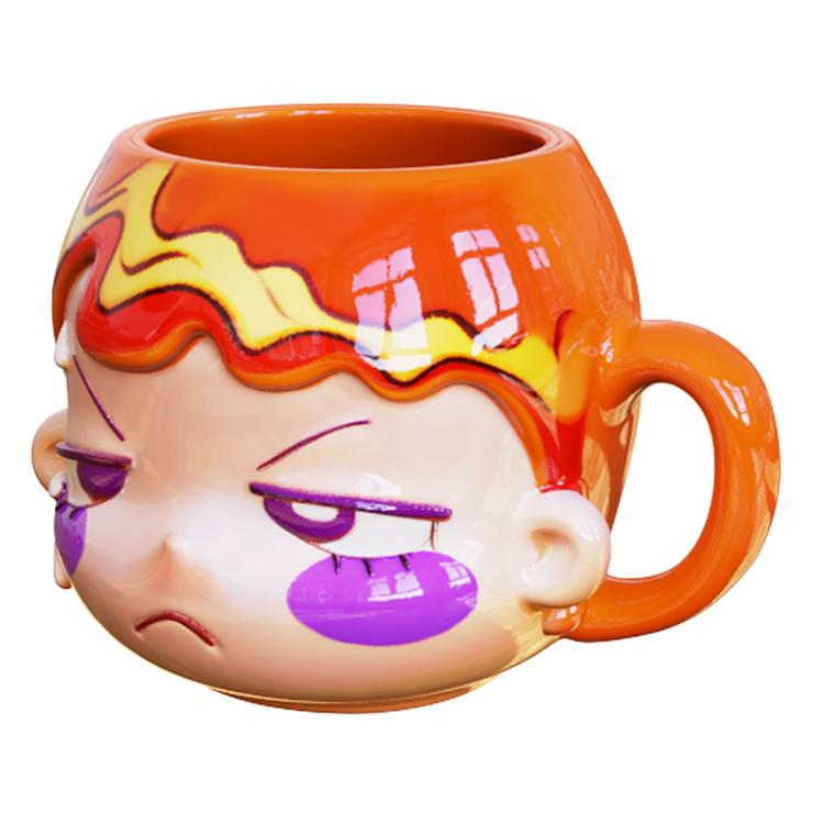 Moody Flame Red Ceramic Mug