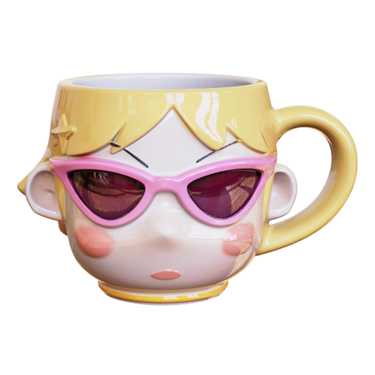 Cool Blonde Ceramic Mug with Sunglasses