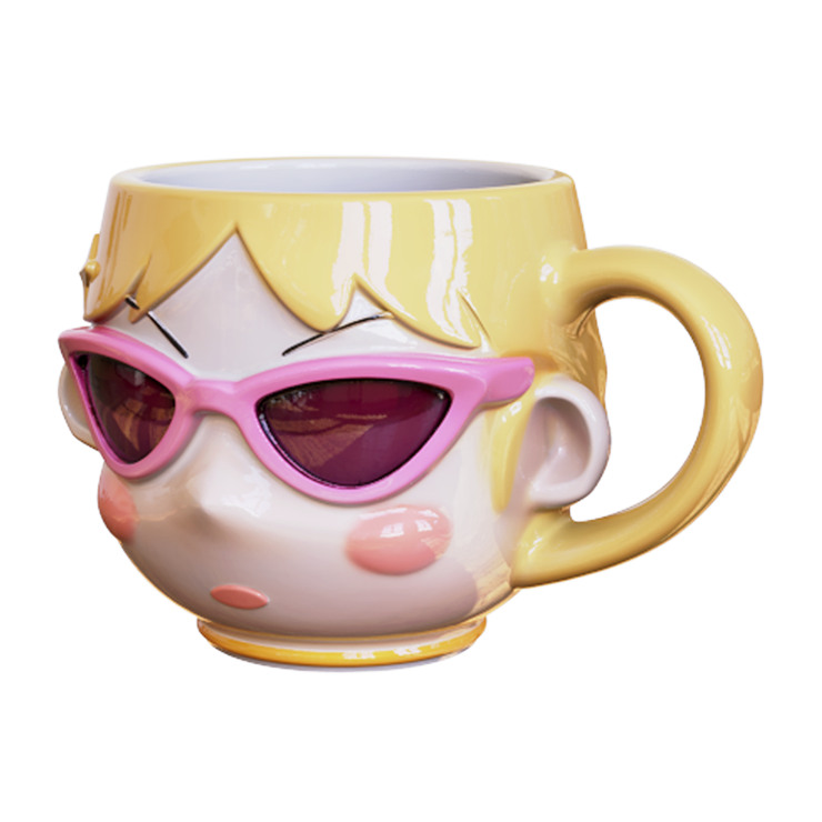 Cool Blonde Ceramic Mug with Sunglasses