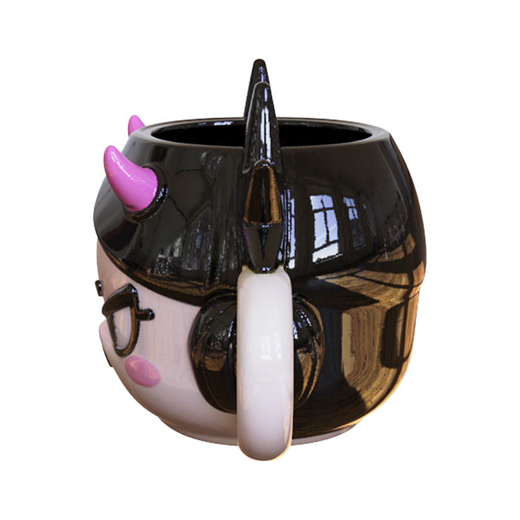 Dark Beat Punk Girl Ceramic Mug with Headphones