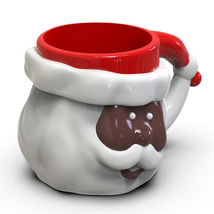 Playful Tilt-Head Santa Mug