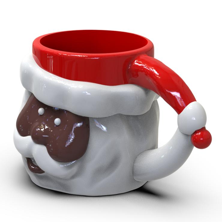 Playful Tilt-Head Santa Mug