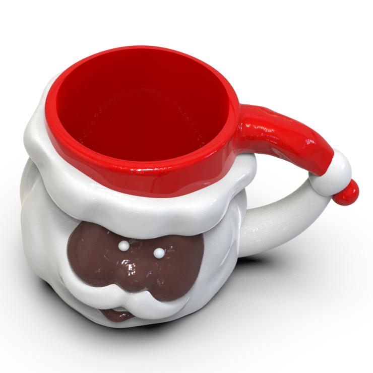 Playful Tilt-Head Santa Mug