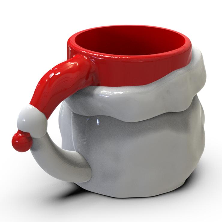 Playful Tilt-Head Santa Mug