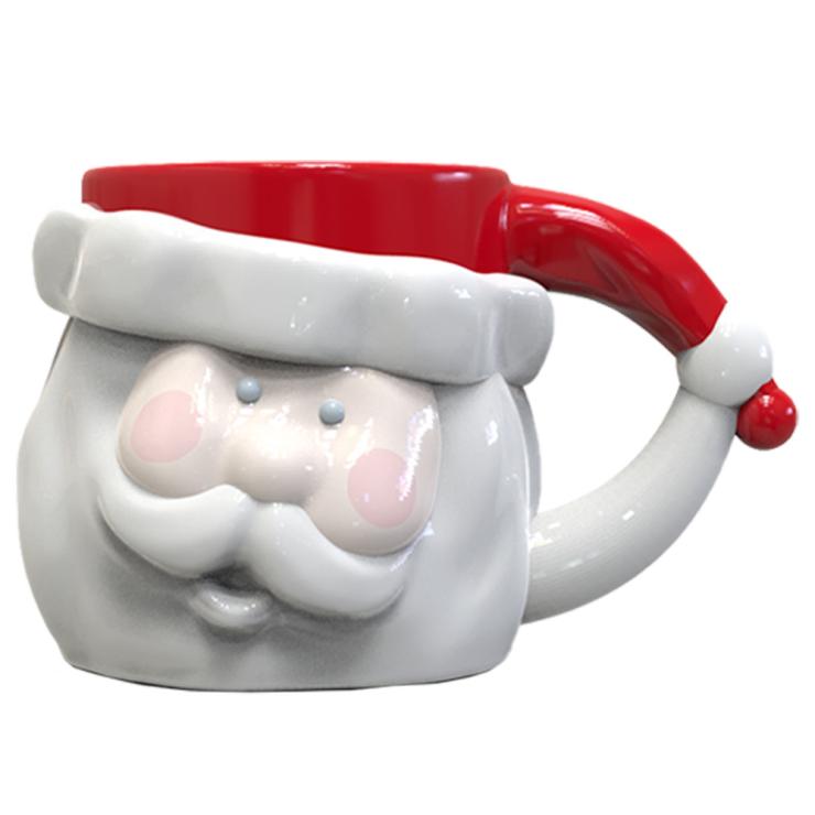 Blushing Tilt-Head Santa Mug