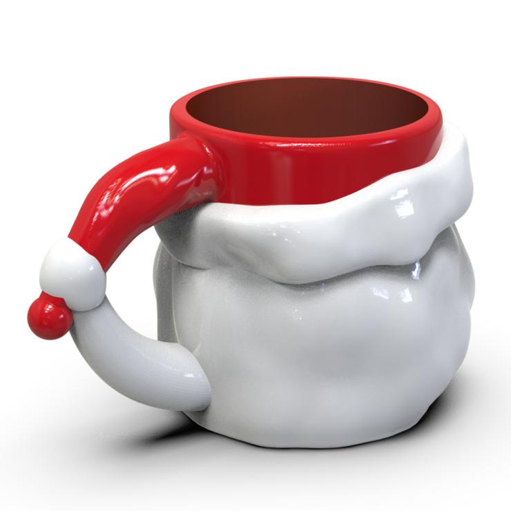 Blushing Tilt-Head Santa Mug