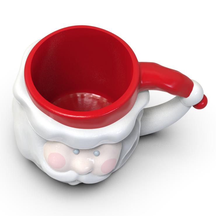 Blushing Tilt-Head Santa Mug