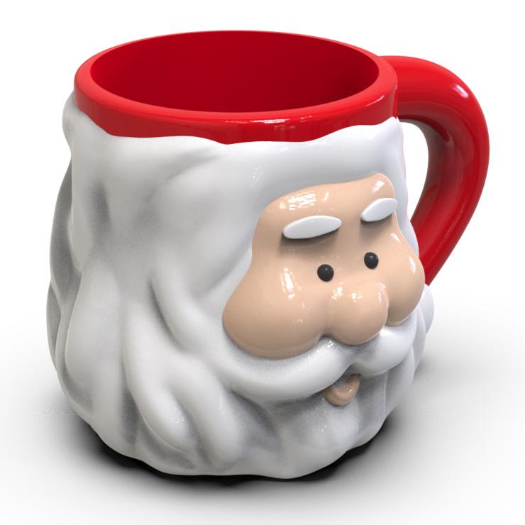 Classic Round-Nose Santa Mug
