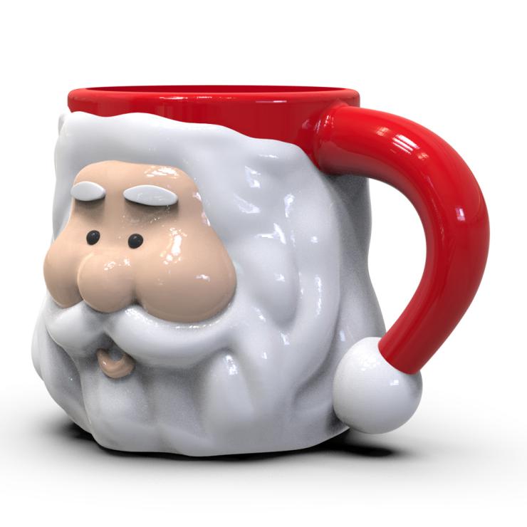 Classic Round-Nose Santa Mug