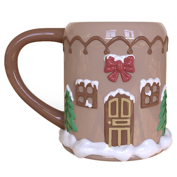 Cozy Winter Cottage Gingerbread Mug
