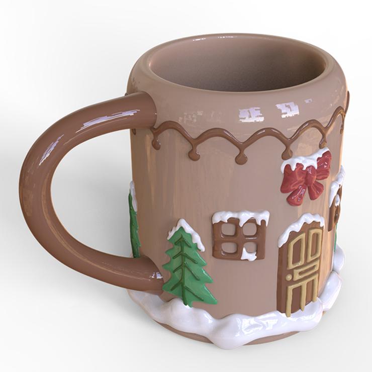 Cozy Winter Cottage Gingerbread Mug