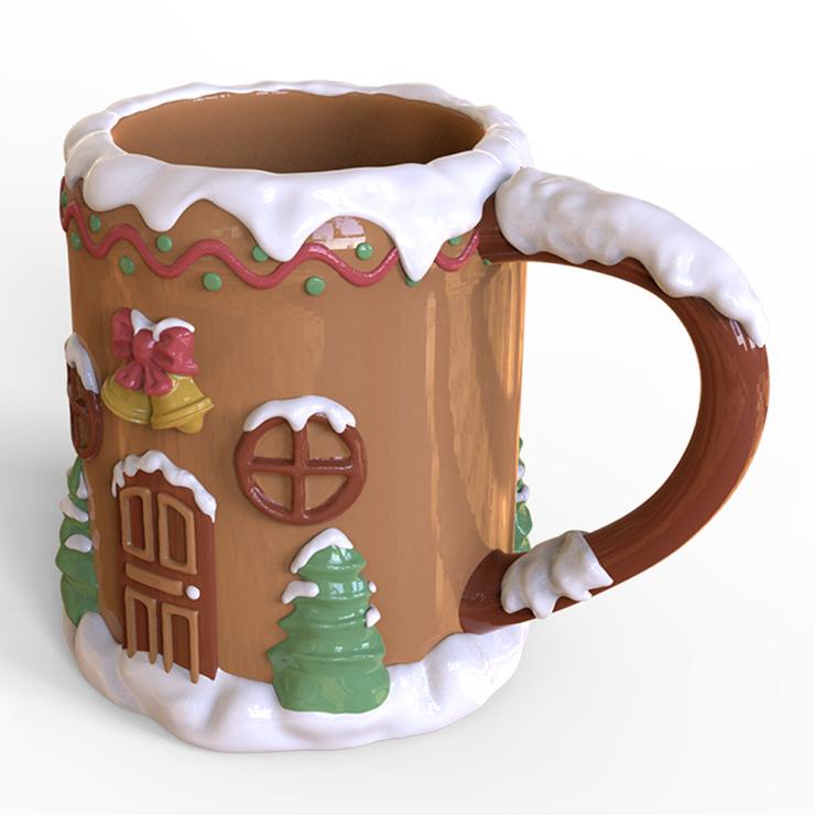 Gingerbread House Christmas Ceramic Mug