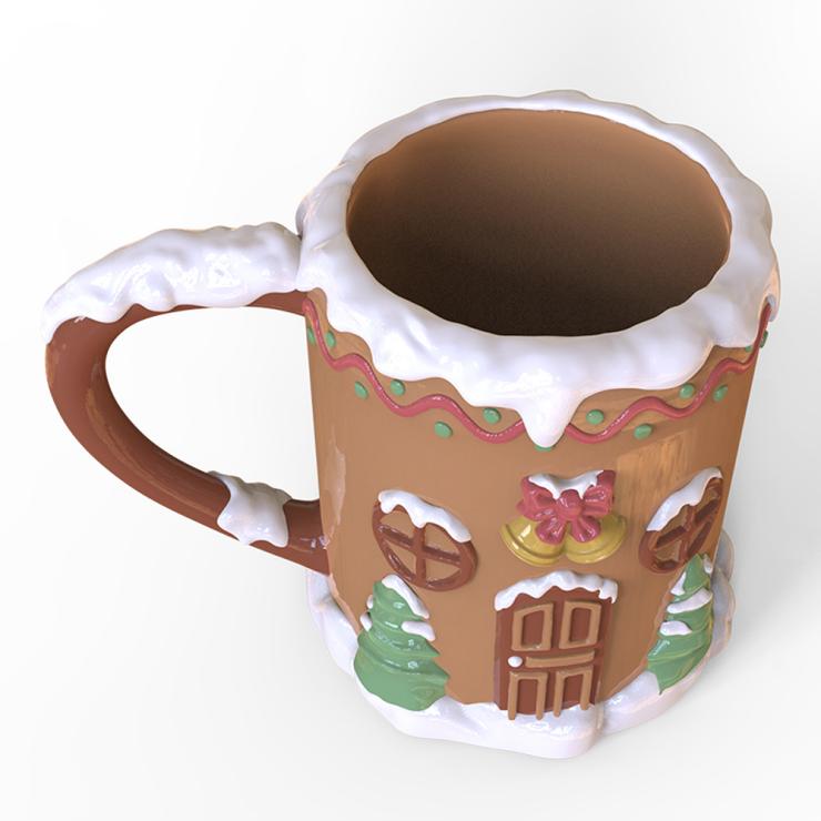 Gingerbread House Christmas Ceramic Mug