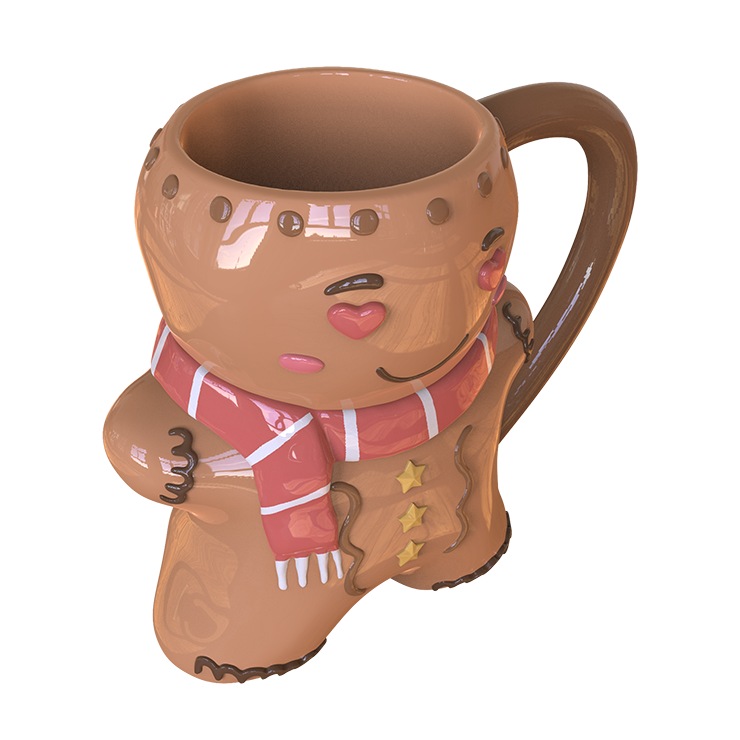 Cozy Winter Scarf Gingerbread Mug