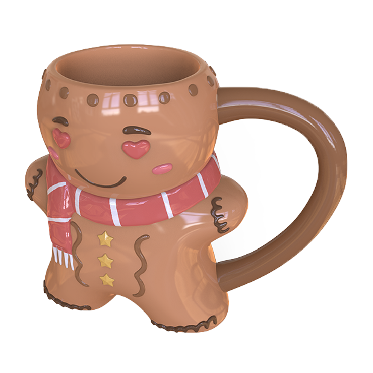 Cozy Winter Scarf Gingerbread Mug