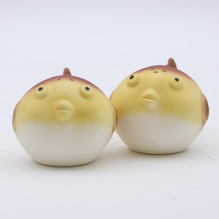 Pufferfish Ceramic Salt and Pepper Shakers