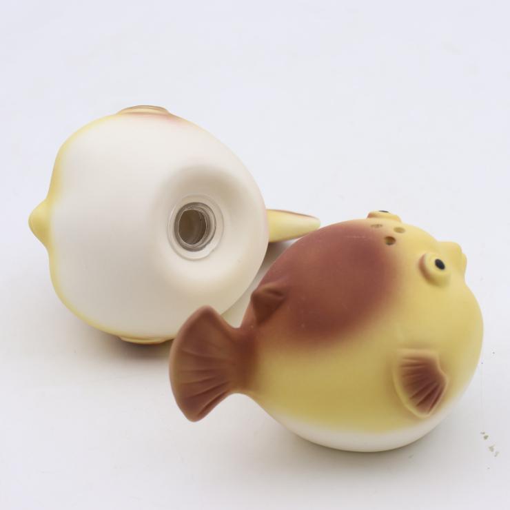 Pufferfish Ceramic Salt and Pepper Shakers
