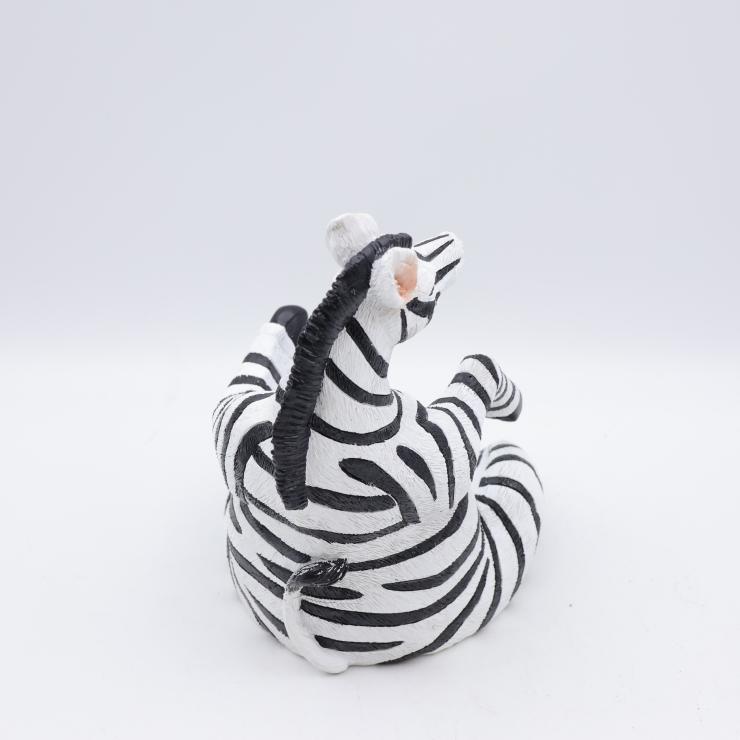 Zebra Resin Wine Bottle Holder
