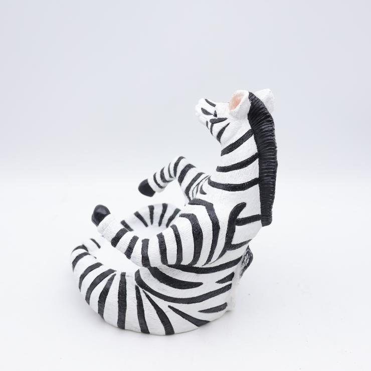 Zebra Resin Wine Bottle Holder