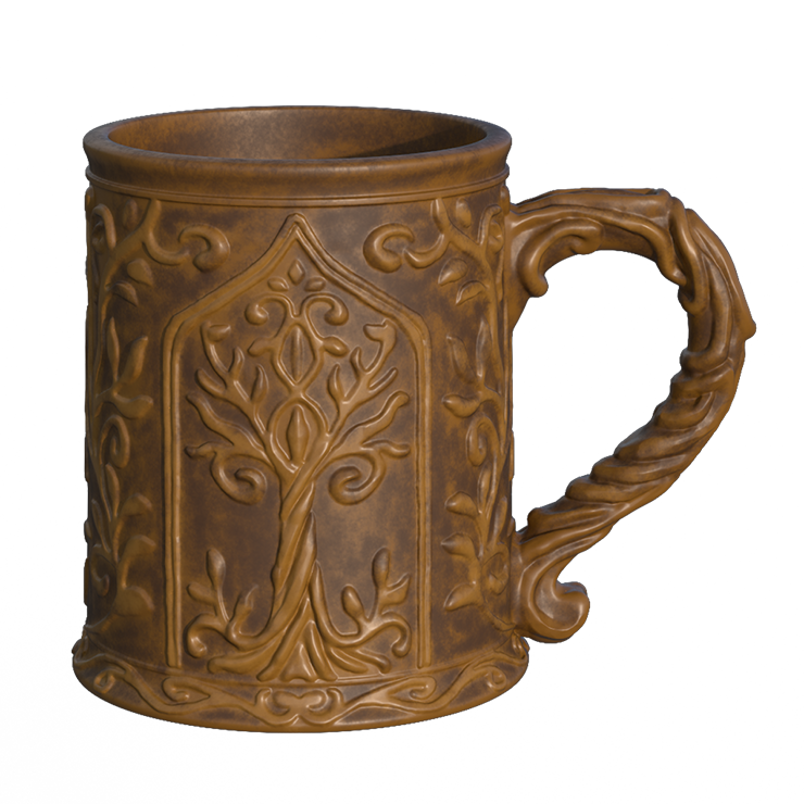 Ornate Ceramic Tavern Mug